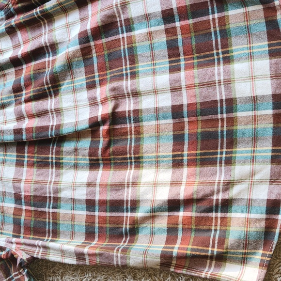 Eddie Bauer mens flannel button down plaid shirt size medium - Picture 7 of 9